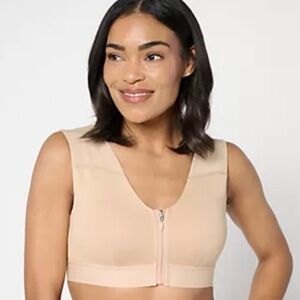 Tommie Copper Shoulder Support Front Zip Compression Bra Size Medium
